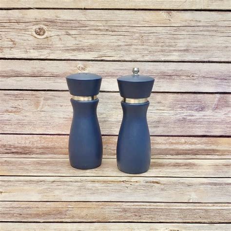 navy salt and pepper shakers